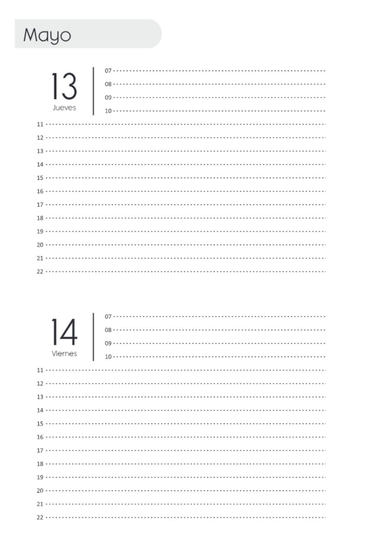 AGENDA DOS DIAS HORIZONTAL — page 104