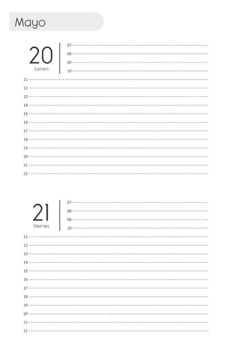 AGENDA DOS DIAS HORIZONTAL — page 108
