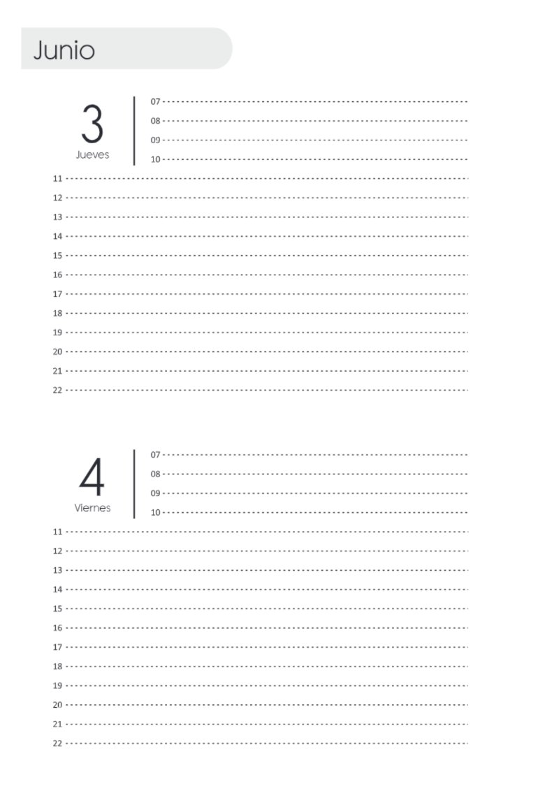 AGENDA DOS DIAS HORIZONTAL — page 118