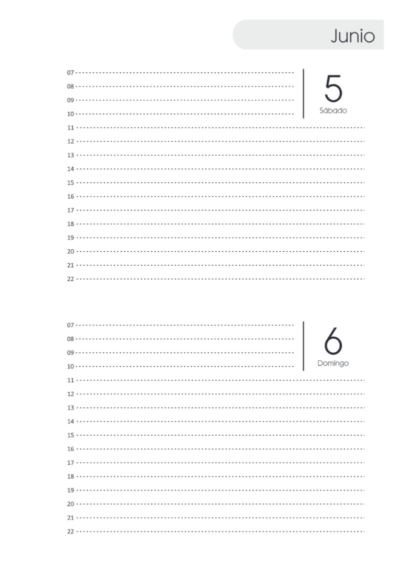 AGENDA DOS DIAS HORIZONTAL — page 119