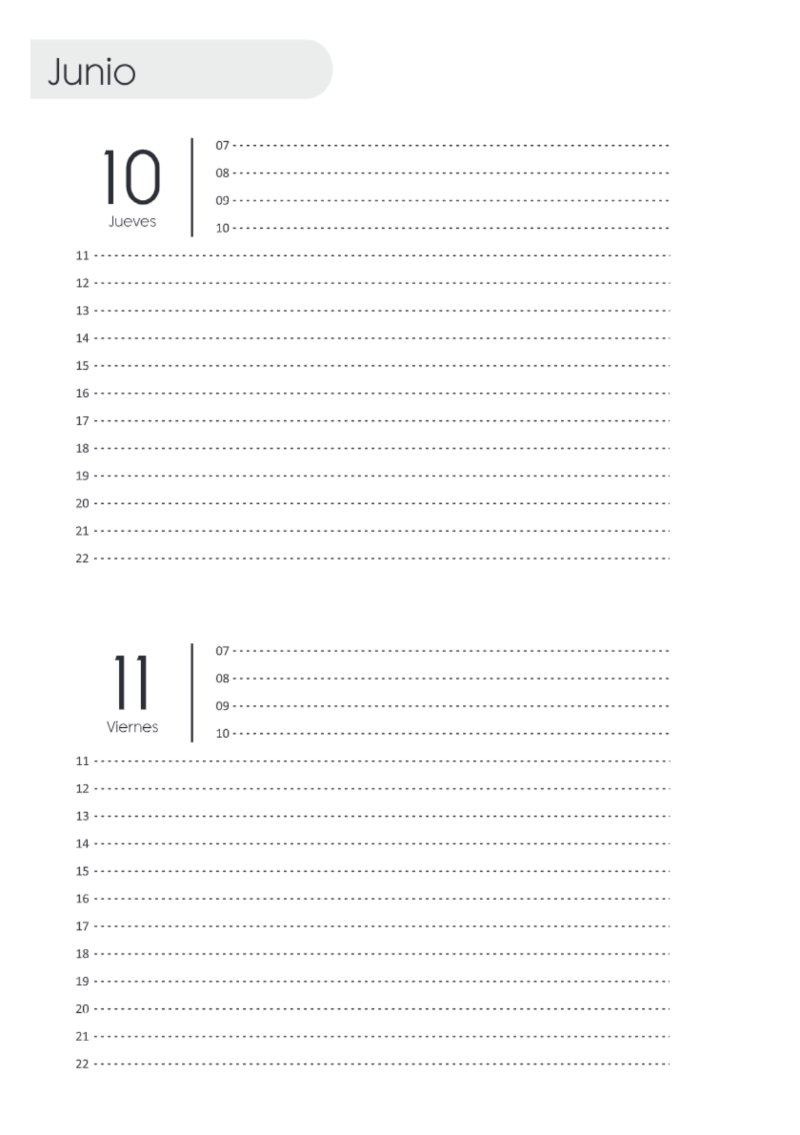 AGENDA DOS DIAS HORIZONTAL — page 122