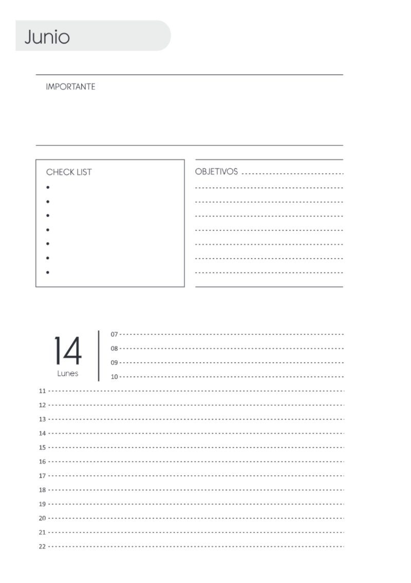 AGENDA DOS DIAS HORIZONTAL — page 124