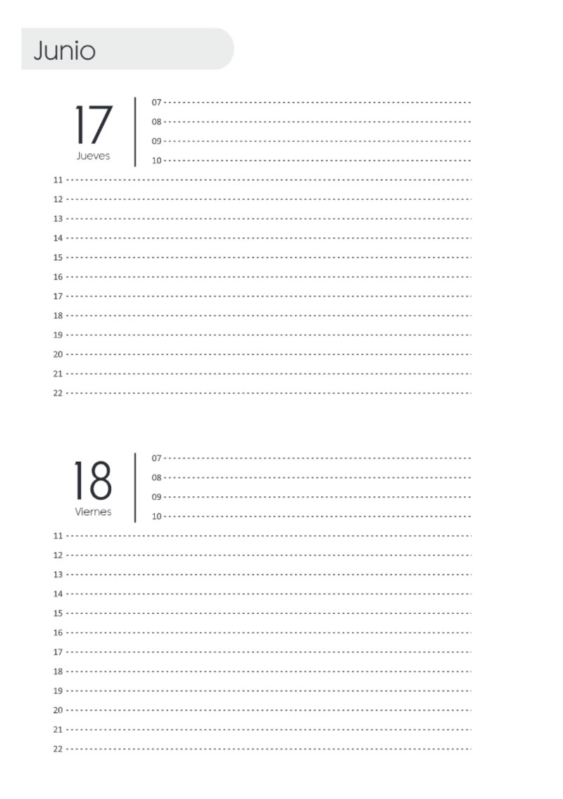 AGENDA DOS DIAS HORIZONTAL — page 126