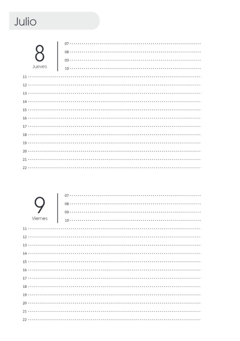 AGENDA DOS DIAS HORIZONTAL — page 142