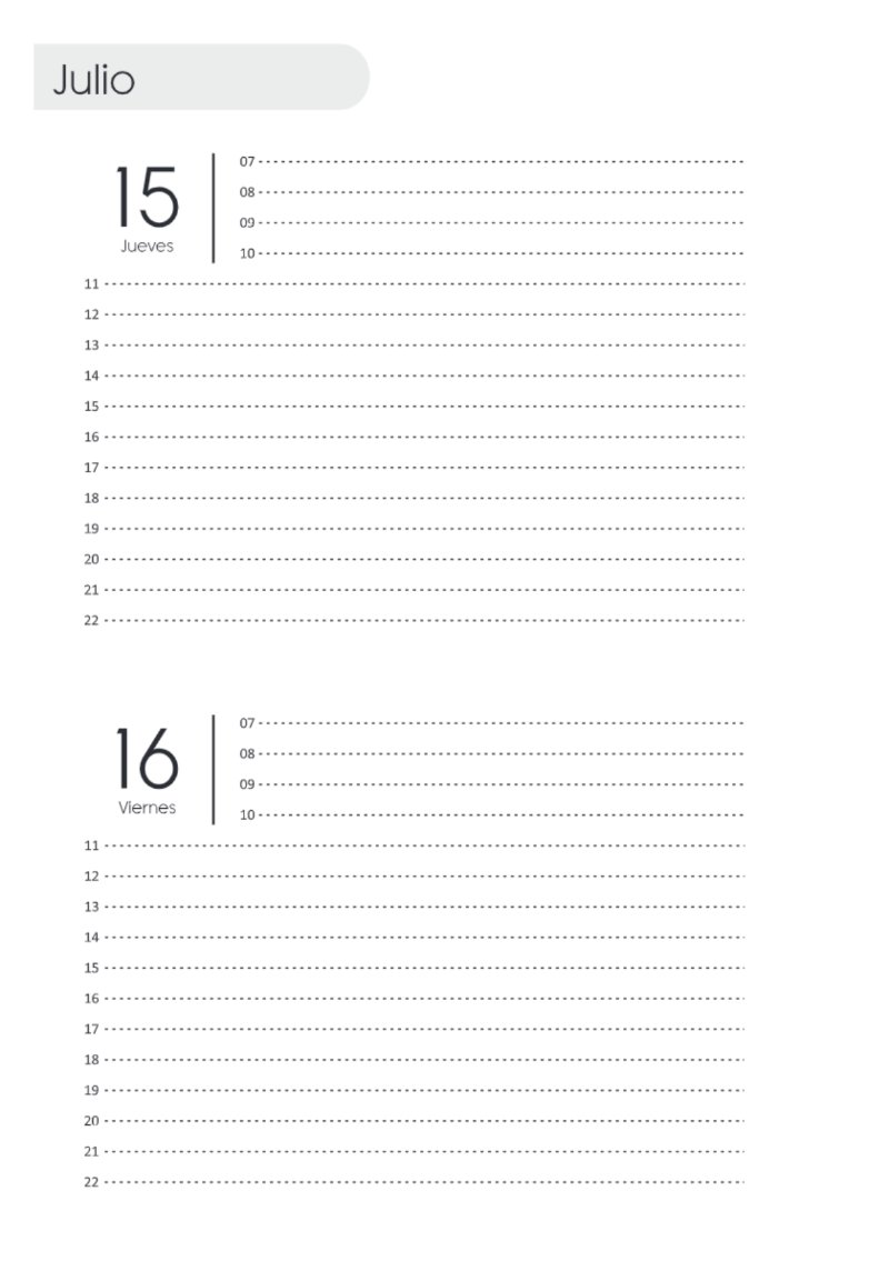 AGENDA DOS DIAS HORIZONTAL — page 146
