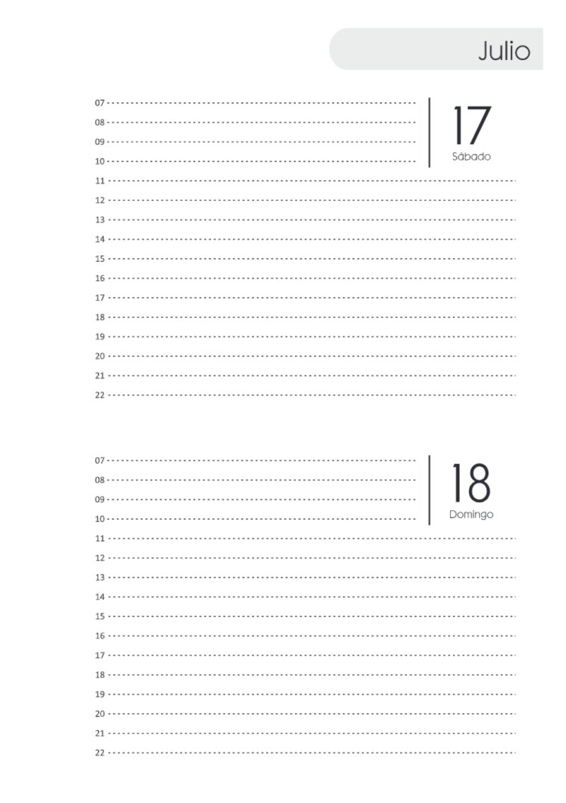 AGENDA DOS DIAS HORIZONTAL — page 147