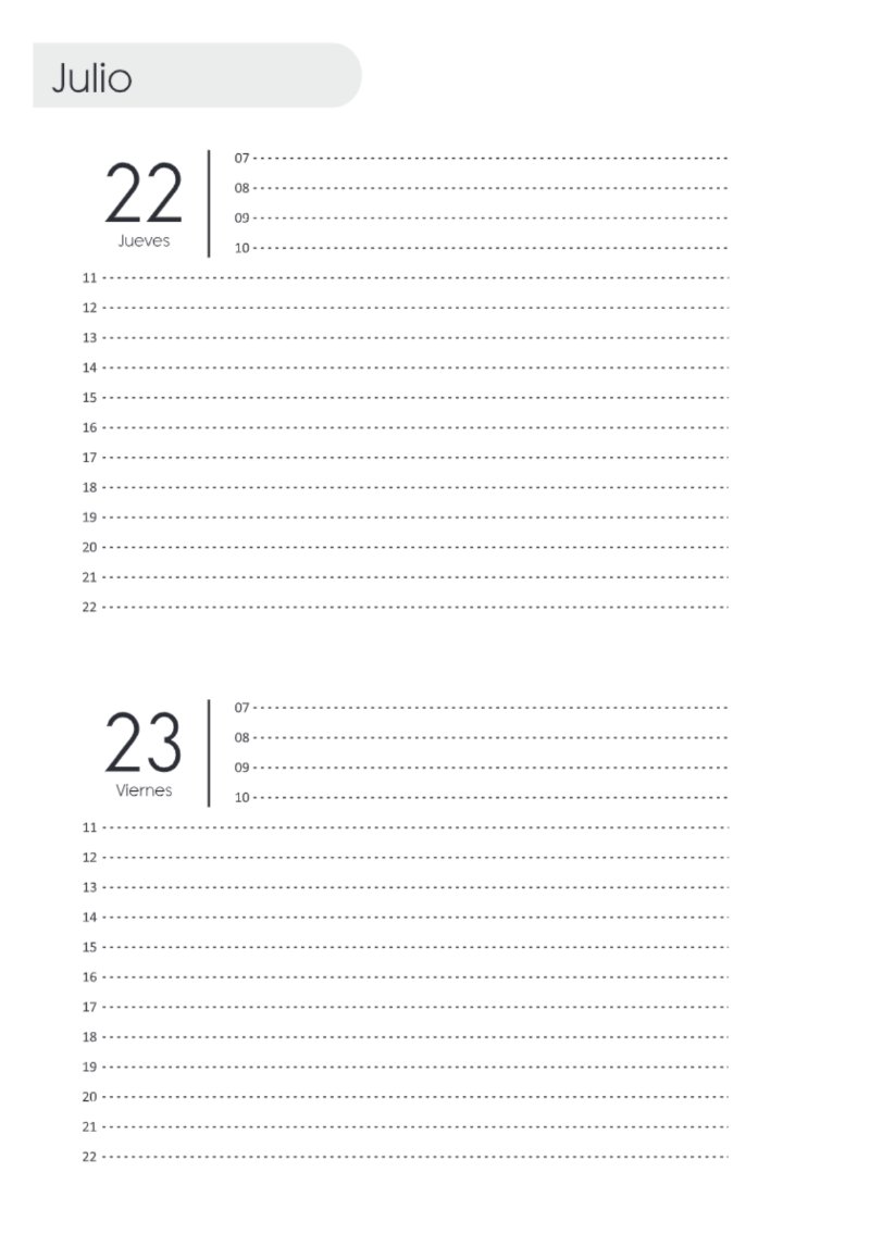 AGENDA DOS DIAS HORIZONTAL — page 150