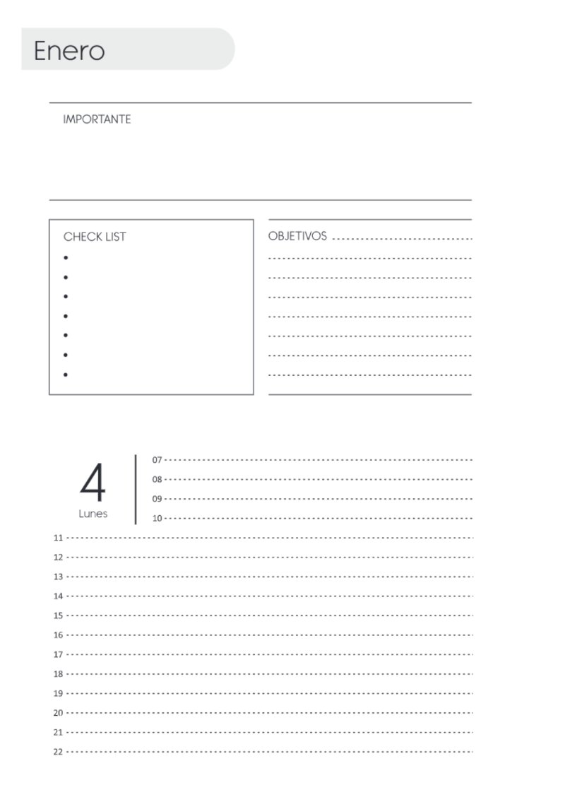 AGENDA DOS DIAS HORIZONTAL — page 16
