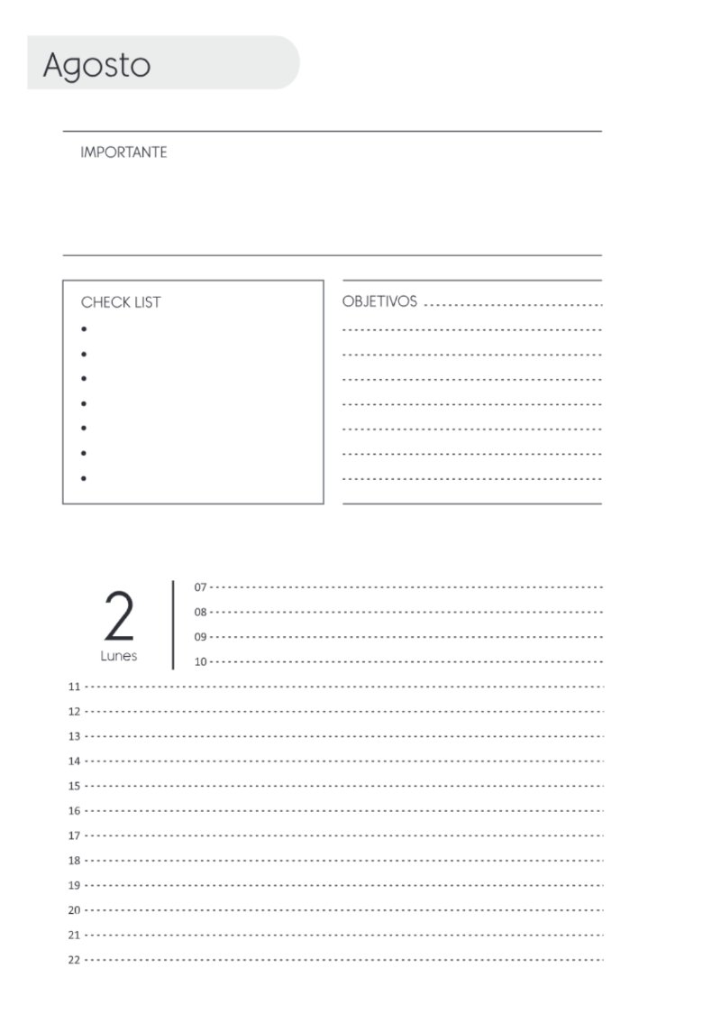 AGENDA DOS DIAS HORIZONTAL — page 160