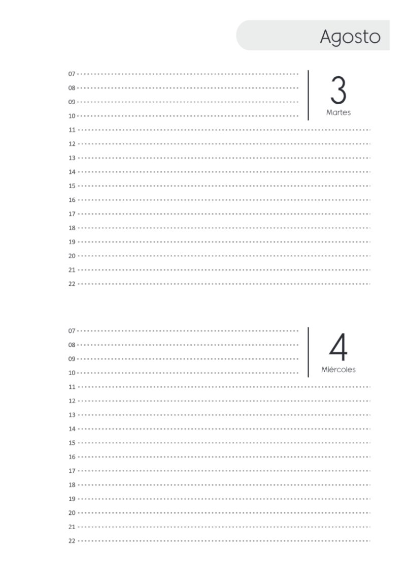 AGENDA DOS DIAS HORIZONTAL — page 161
