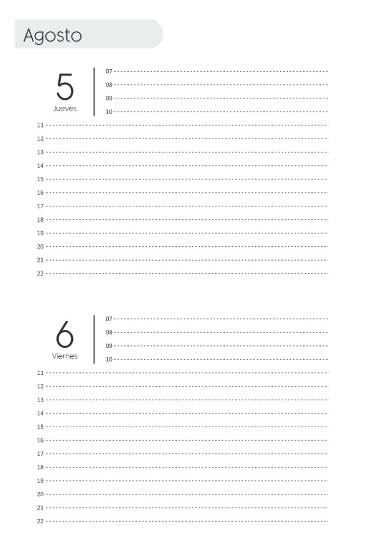 AGENDA DOS DIAS HORIZONTAL — page 162