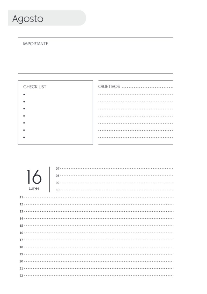 AGENDA DOS DIAS HORIZONTAL — page 168