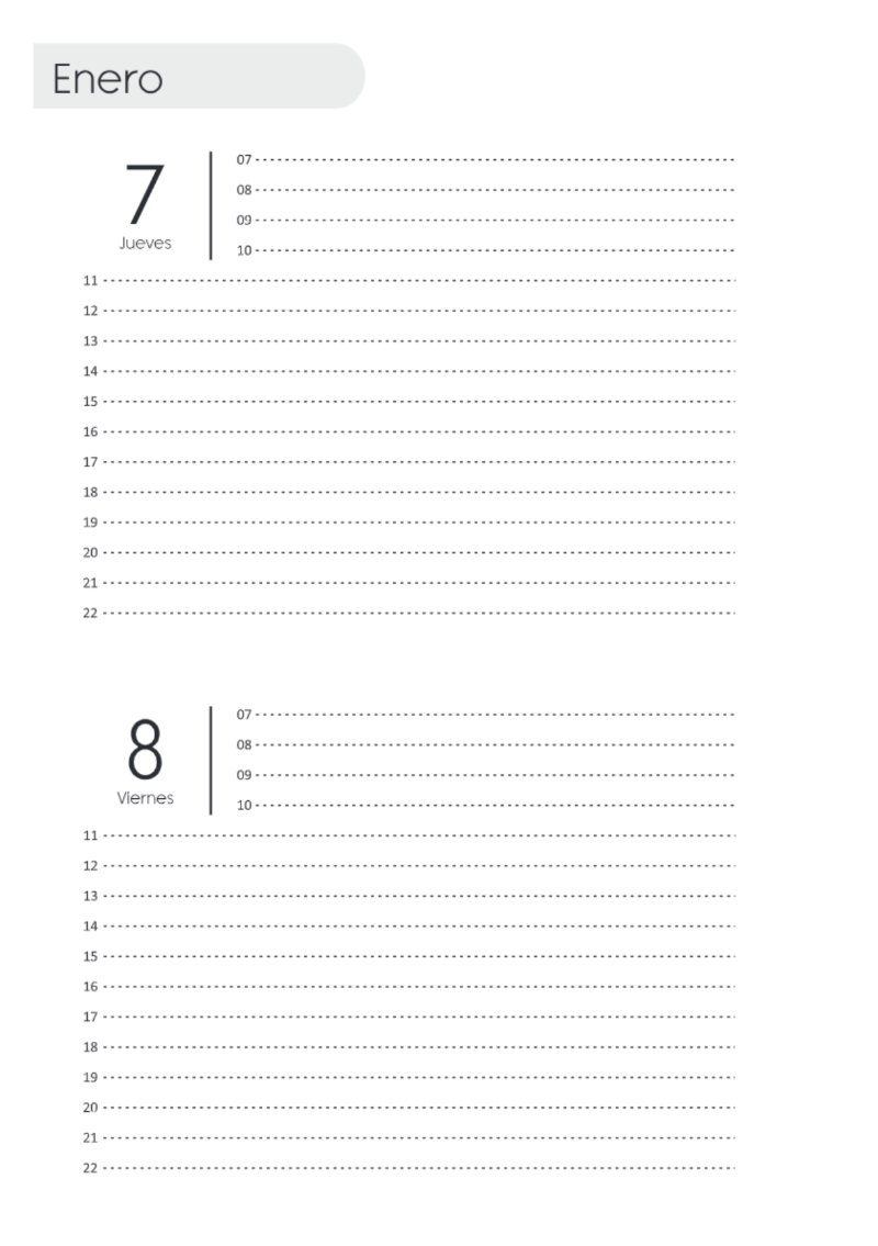 AGENDA DOS DIAS HORIZONTAL — page 18