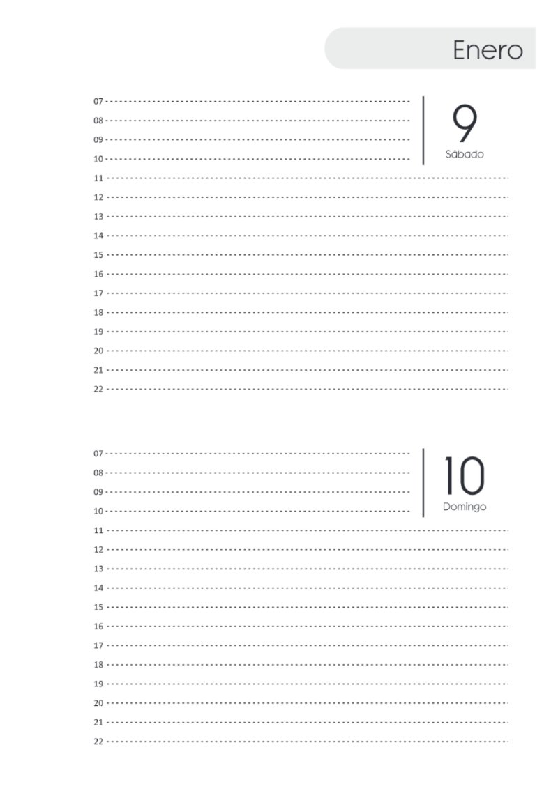 AGENDA DOS DIAS HORIZONTAL — page 19