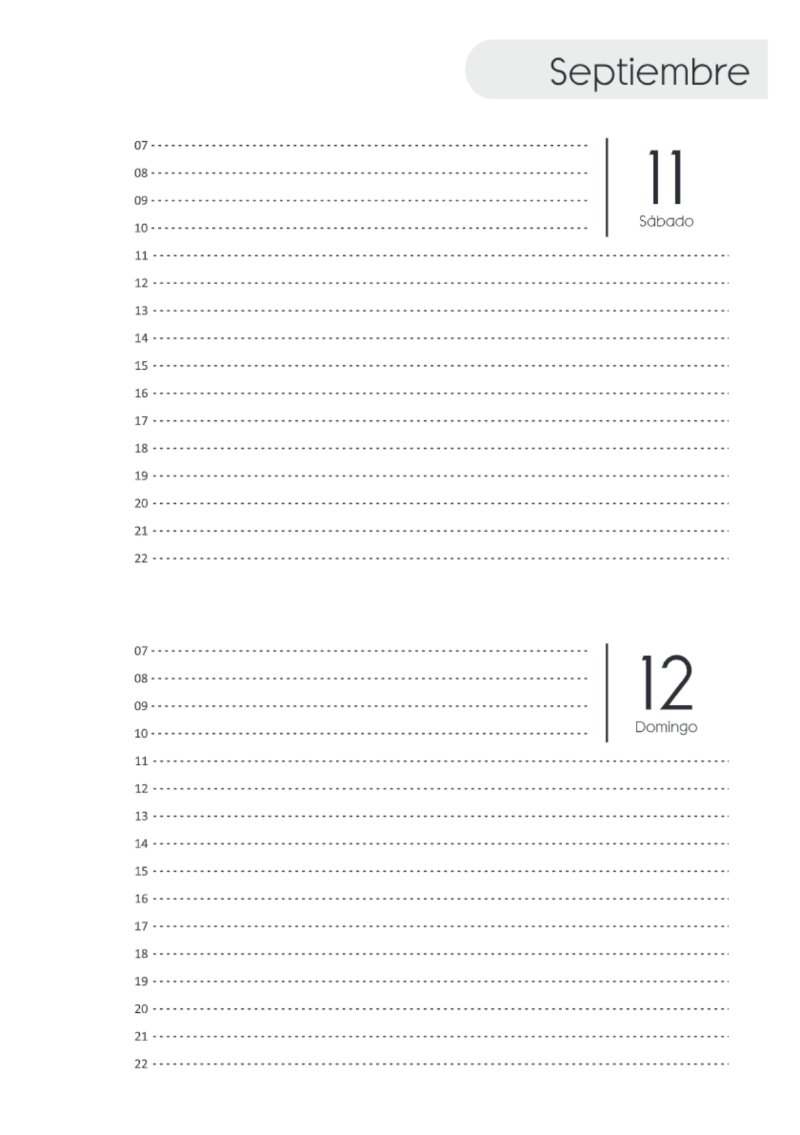 AGENDA DOS DIAS HORIZONTAL — page 187