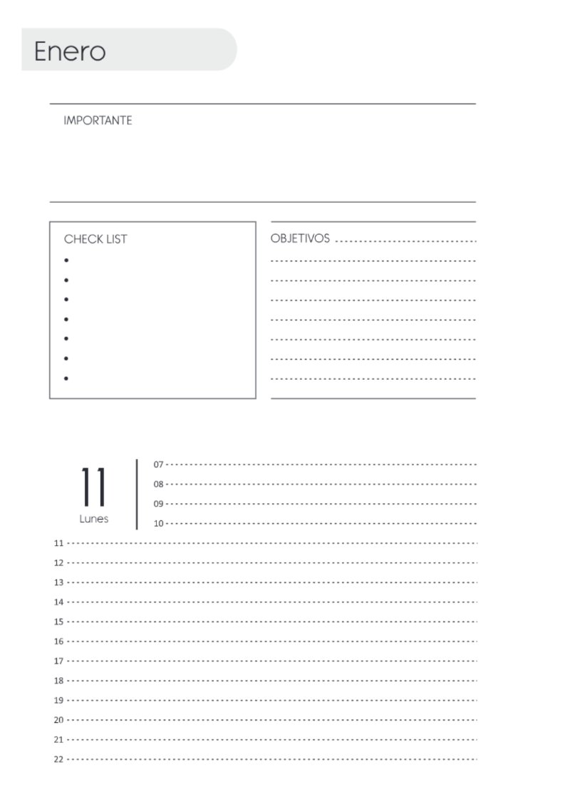 AGENDA DOS DIAS HORIZONTAL — page 20