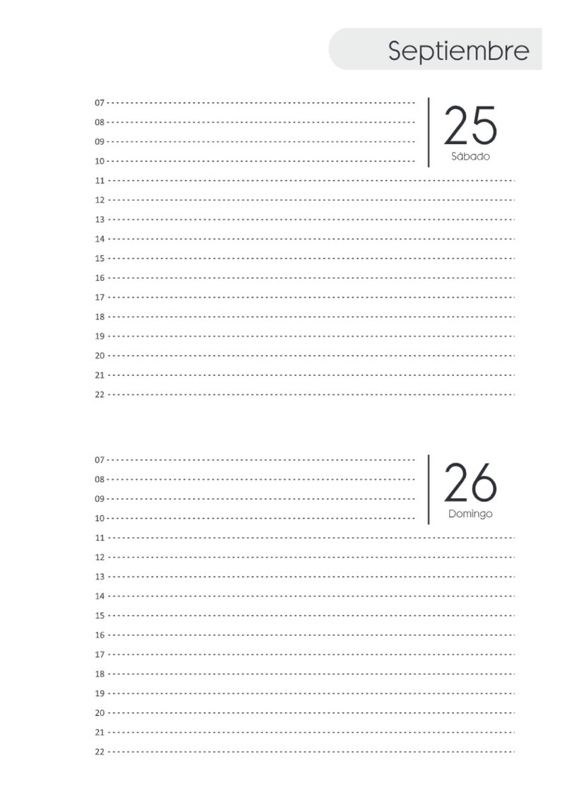 AGENDA DOS DIAS HORIZONTAL — page 195