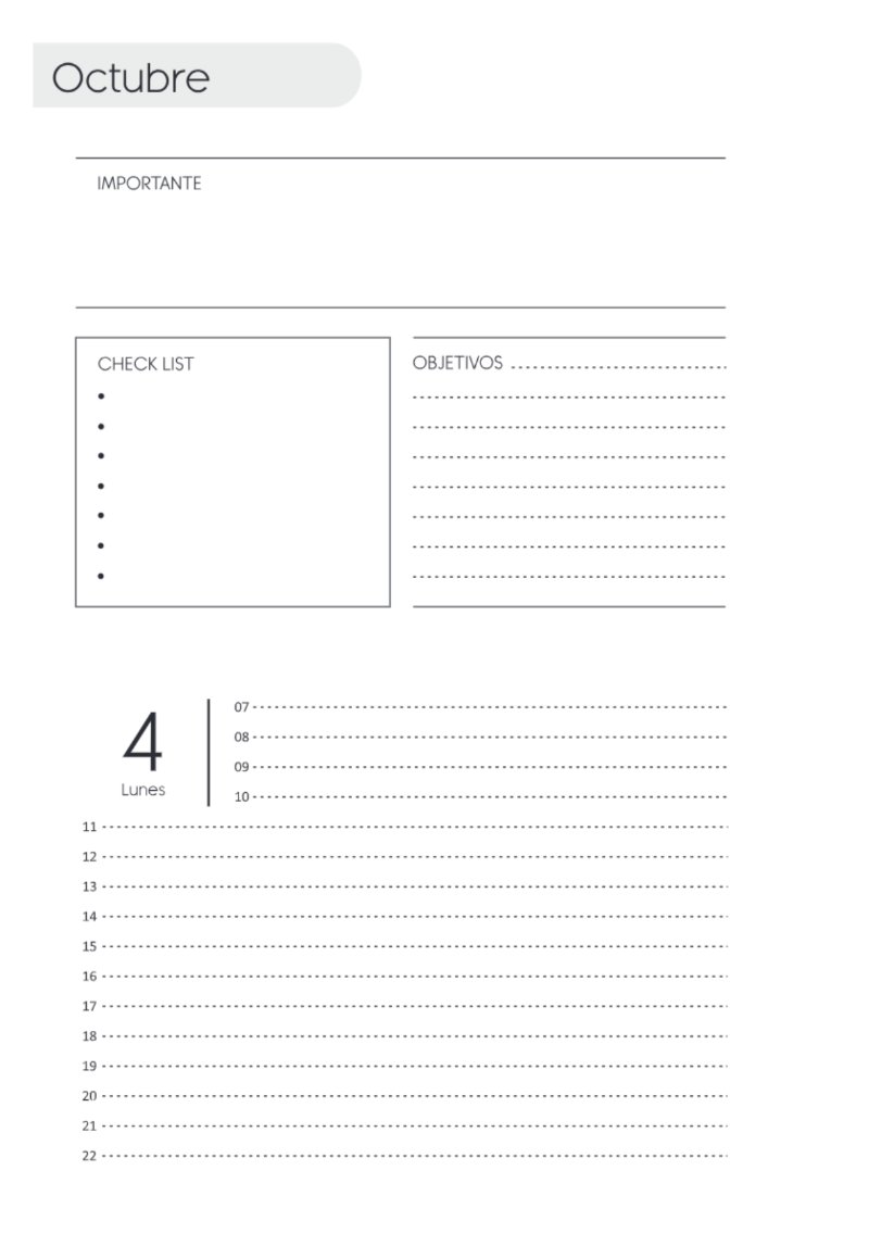 AGENDA DOS DIAS HORIZONTAL — page 204