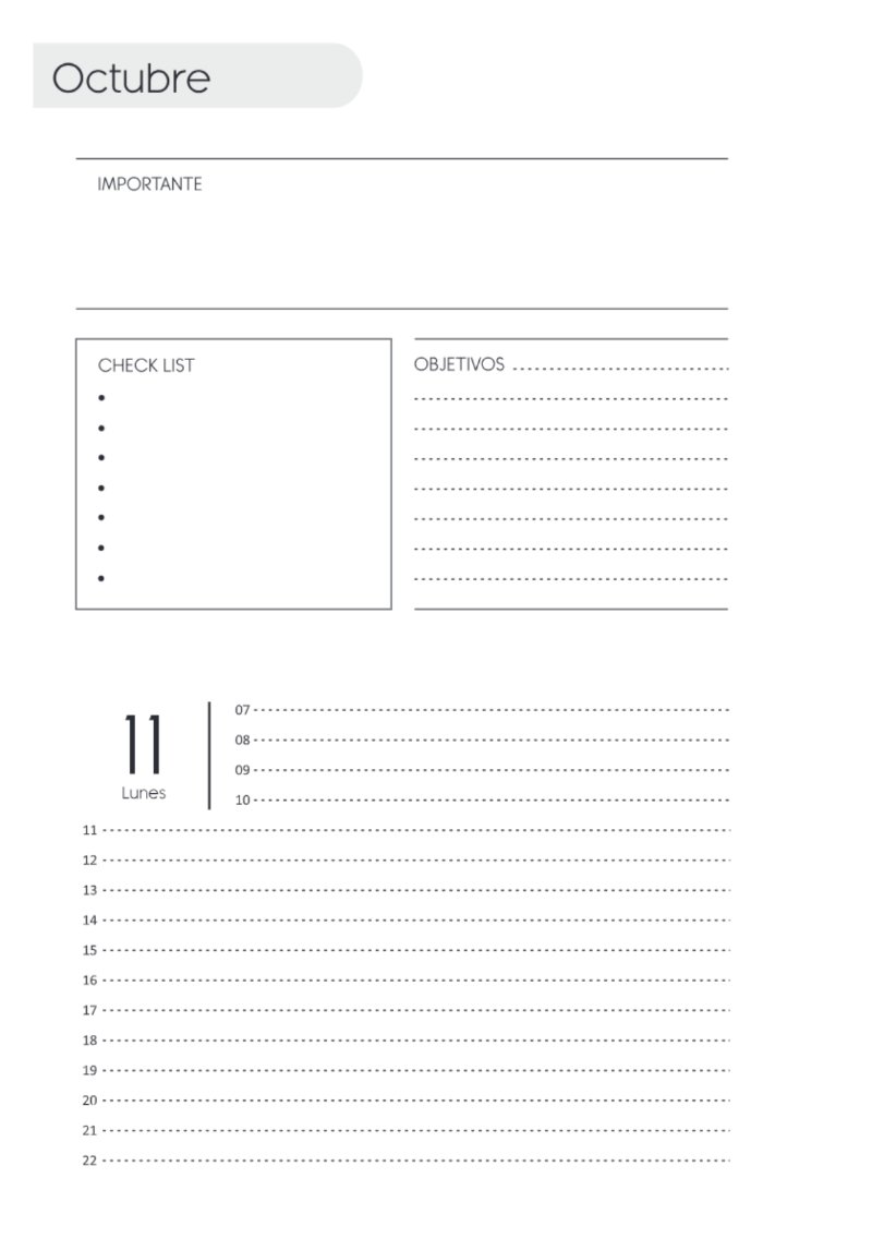 AGENDA DOS DIAS HORIZONTAL — page 208
