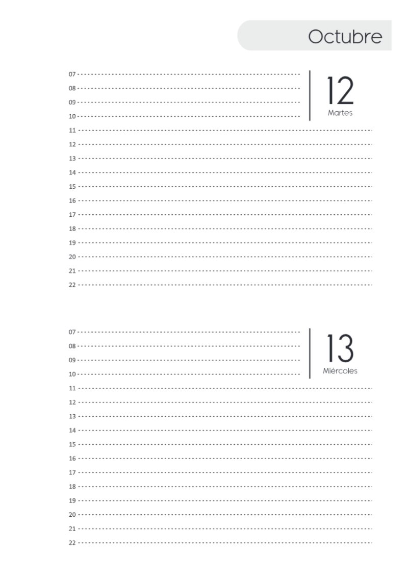 AGENDA DOS DIAS HORIZONTAL — page 209