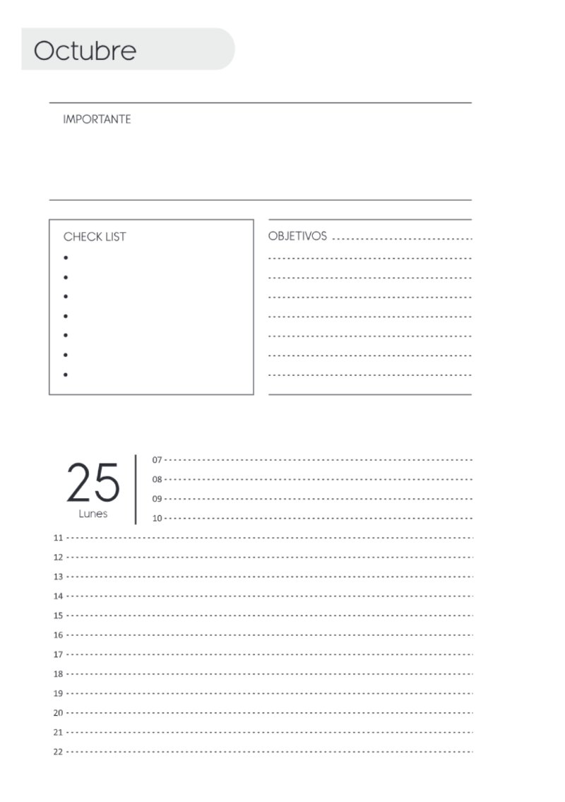 AGENDA DOS DIAS HORIZONTAL — page 216