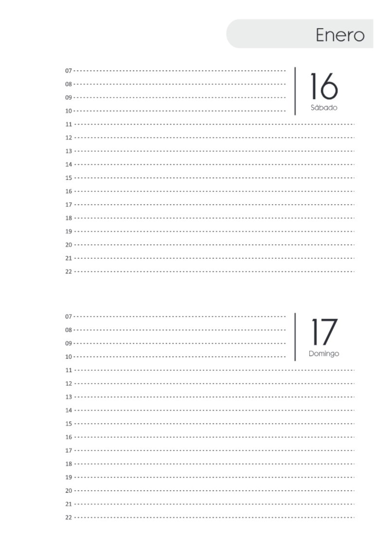AGENDA DOS DIAS HORIZONTAL — page 23