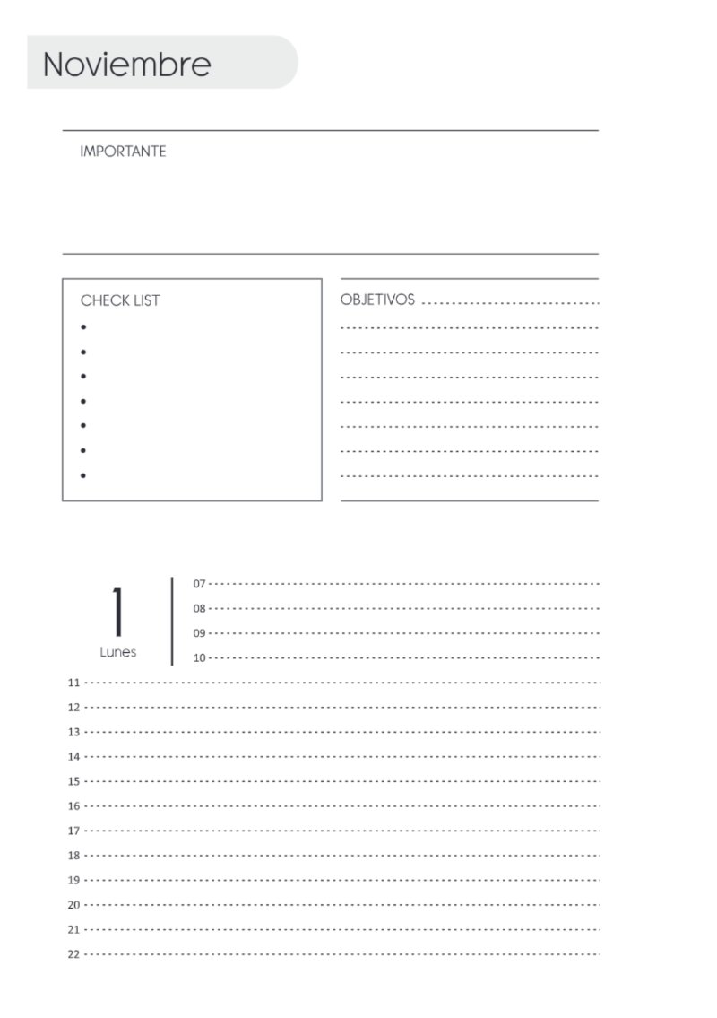 AGENDA DOS DIAS HORIZONTAL — page 224