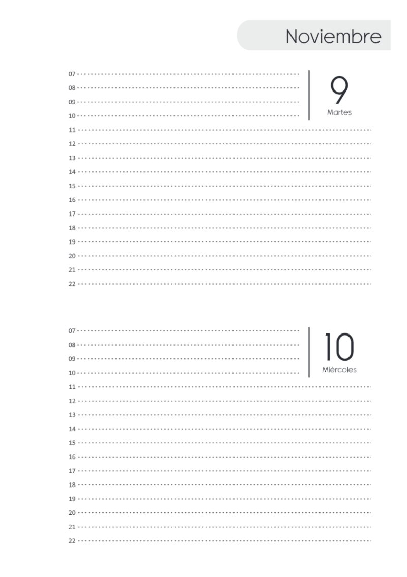 AGENDA DOS DIAS HORIZONTAL — page 229