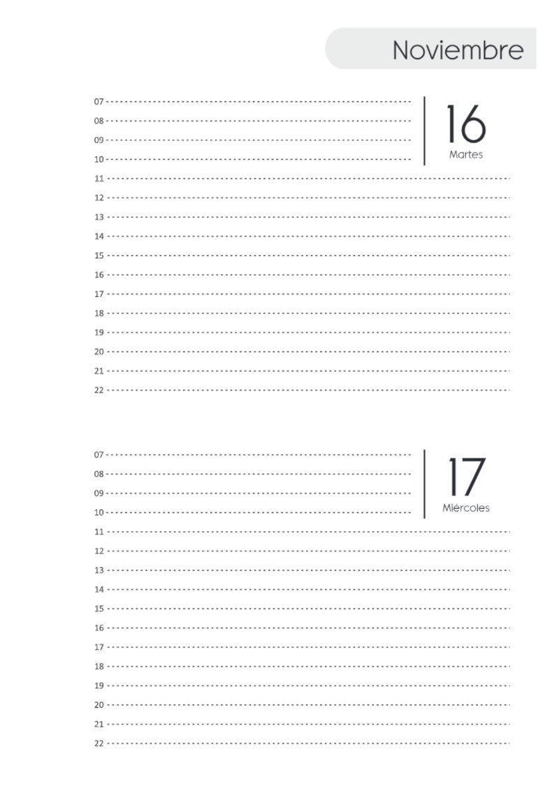 AGENDA DOS DIAS HORIZONTAL — page 233