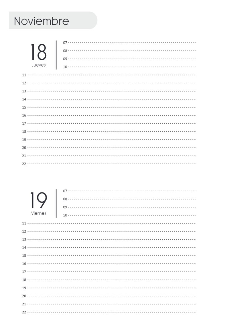 AGENDA DOS DIAS HORIZONTAL — page 234
