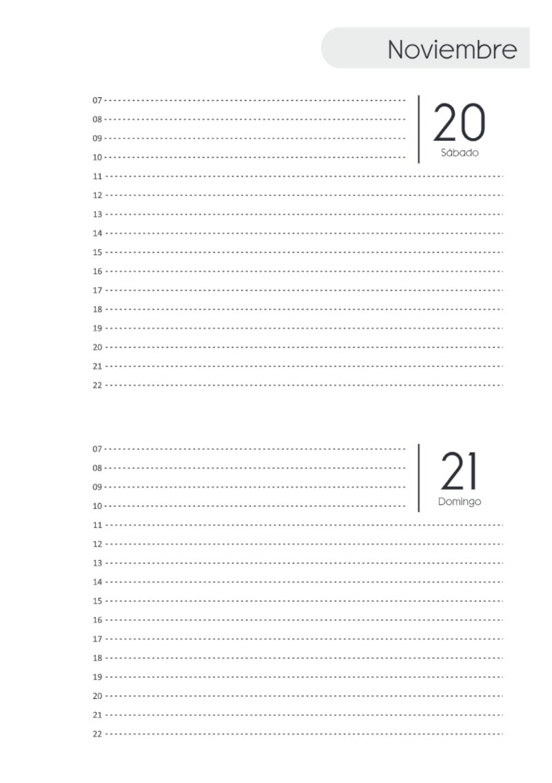 AGENDA DOS DIAS HORIZONTAL — page 235