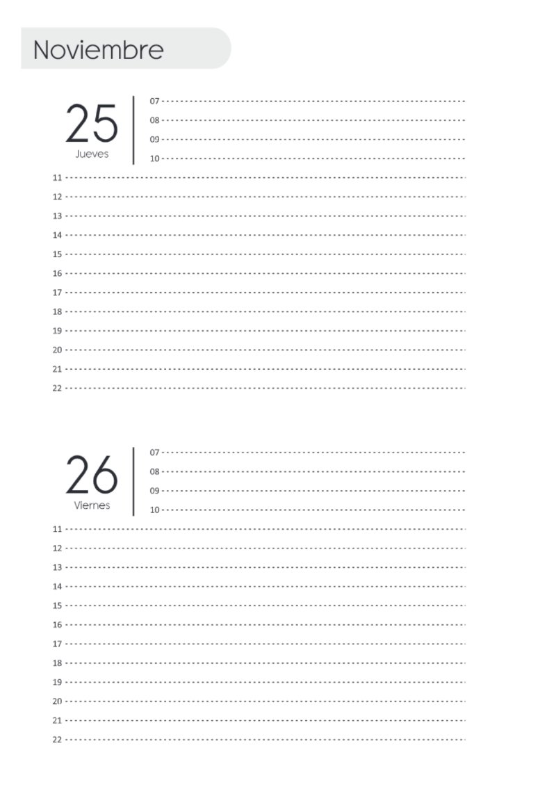 AGENDA DOS DIAS HORIZONTAL — page 238