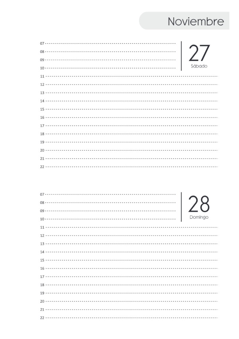 AGENDA DOS DIAS HORIZONTAL — page 239
