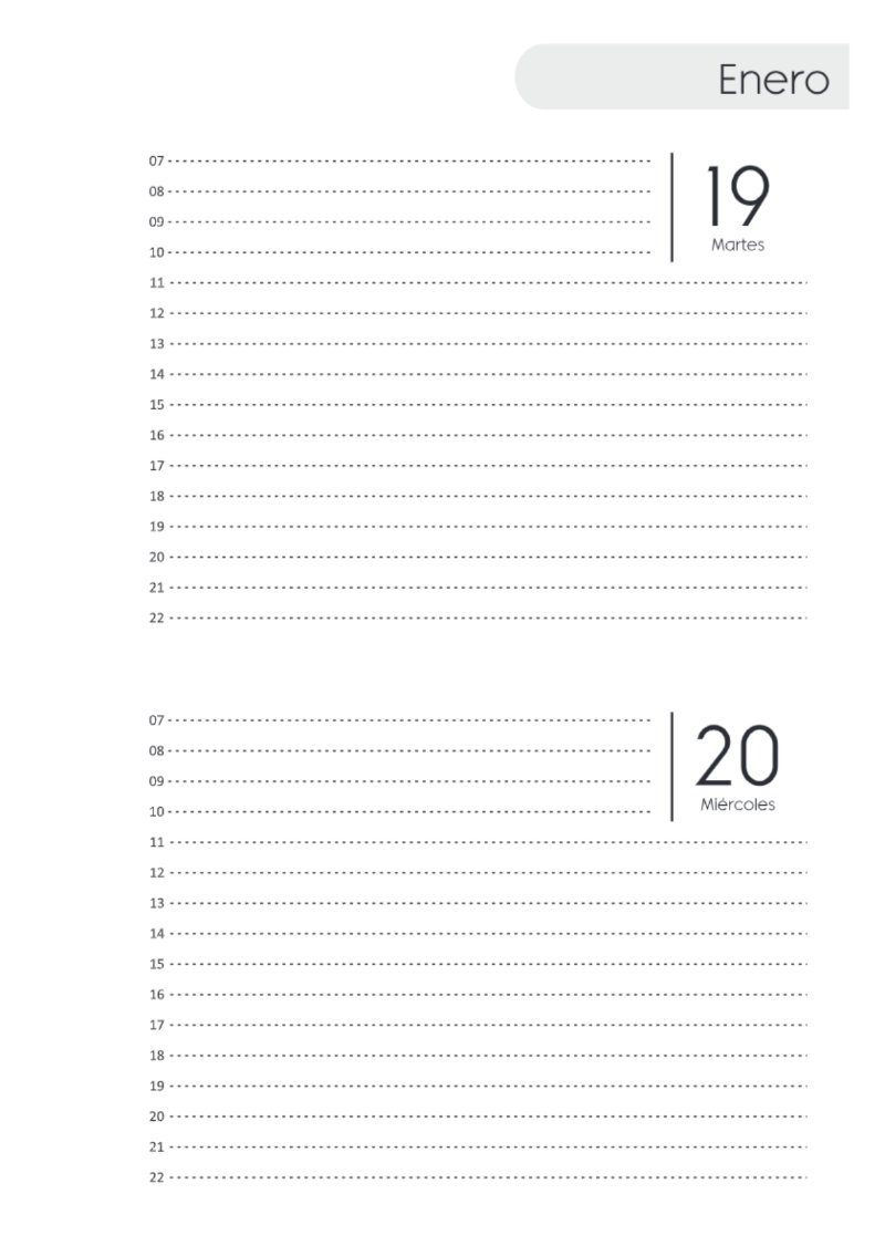 AGENDA DOS DIAS HORIZONTAL — page 25