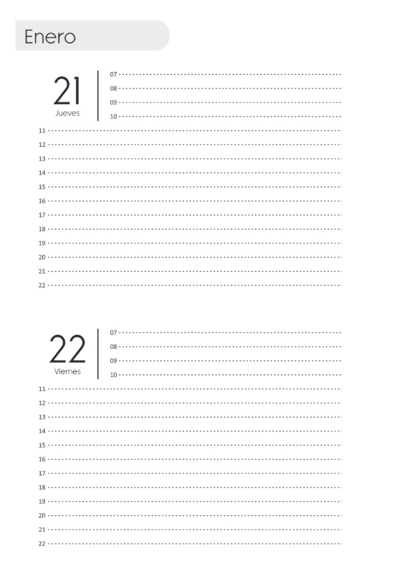 AGENDA DOS DIAS HORIZONTAL — page 26