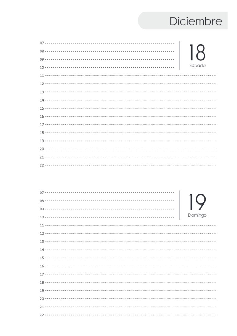 AGENDA DOS DIAS HORIZONTAL — page 255
