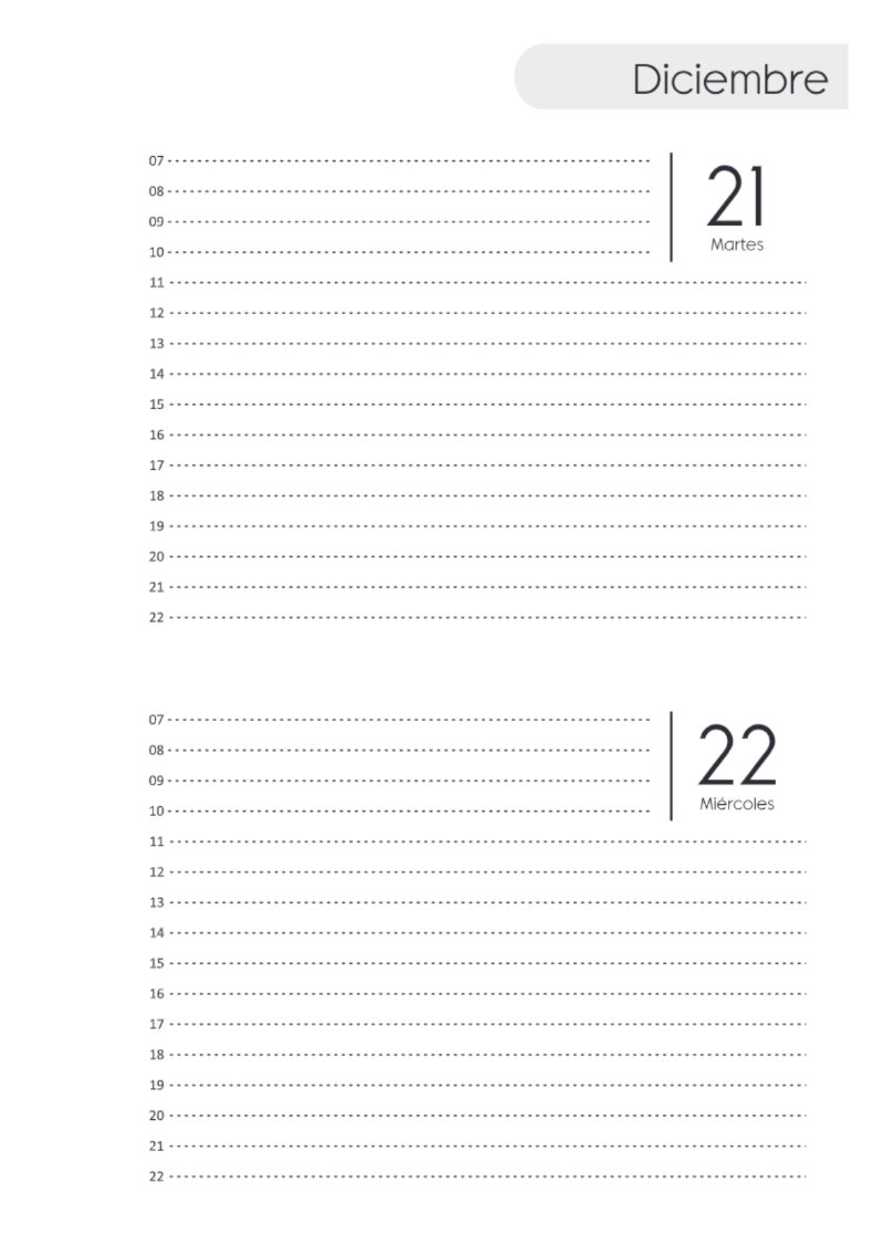 AGENDA DOS DIAS HORIZONTAL — page 257