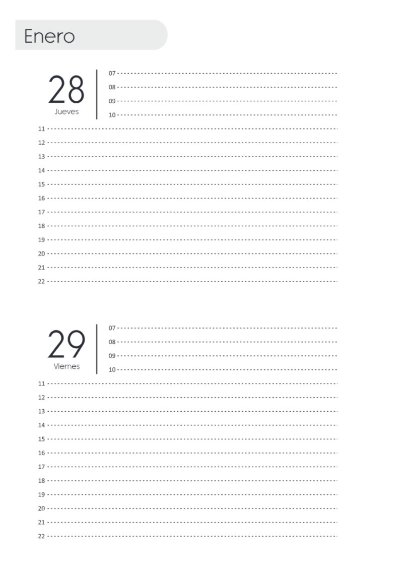 AGENDA DOS DIAS HORIZONTAL — page 30