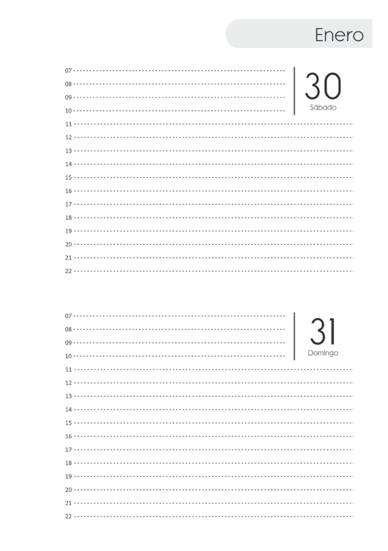 AGENDA DOS DIAS HORIZONTAL — page 31