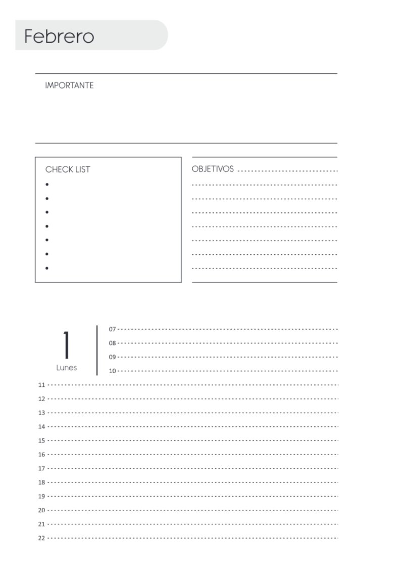 AGENDA DOS DIAS HORIZONTAL — page 36