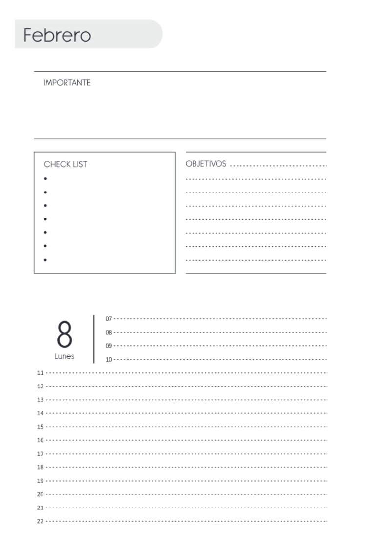 AGENDA DOS DIAS HORIZONTAL — page 40