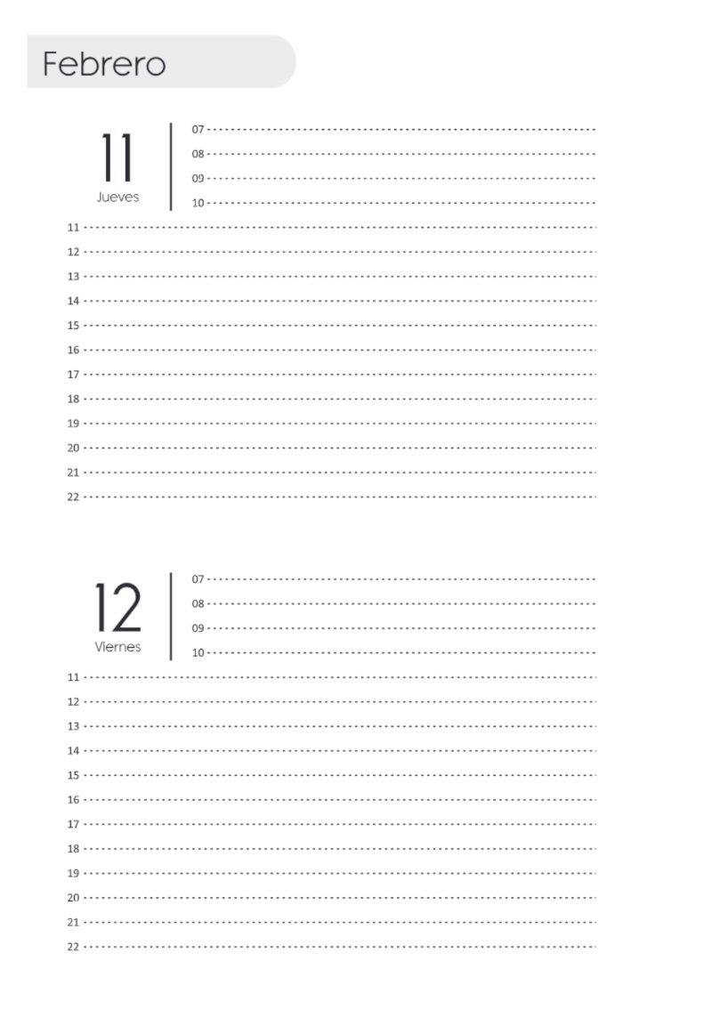 AGENDA DOS DIAS HORIZONTAL — page 42
