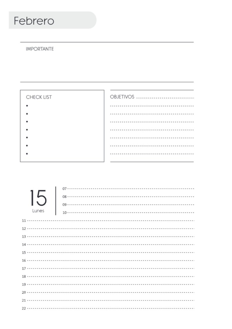 AGENDA DOS DIAS HORIZONTAL — page 44