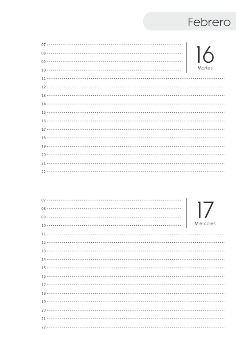 AGENDA DOS DIAS HORIZONTAL — page 45