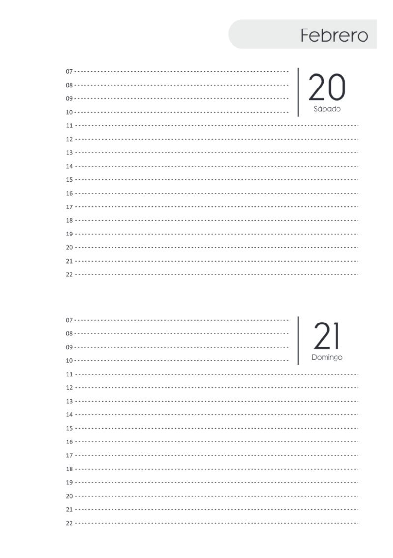 AGENDA DOS DIAS HORIZONTAL — page 47
