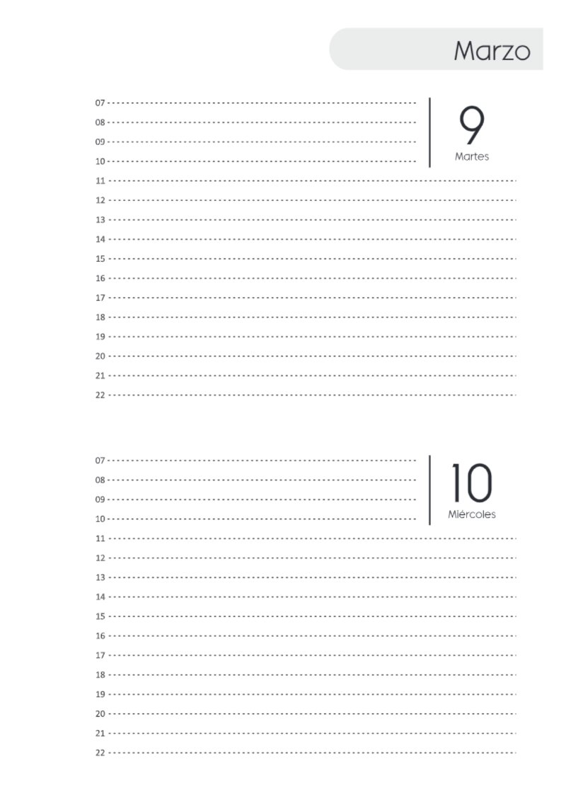 AGENDA DOS DIAS HORIZONTAL — page 61