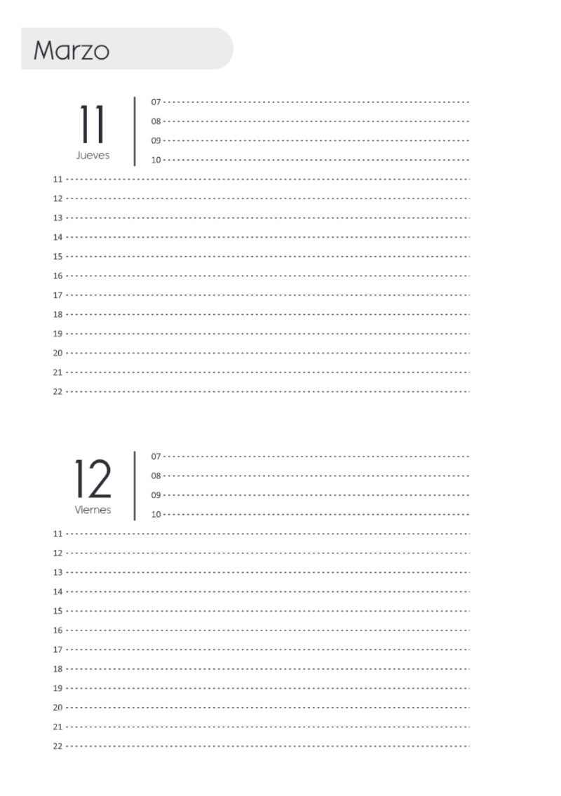 AGENDA DOS DIAS HORIZONTAL — page 62
