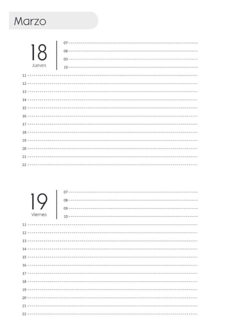 AGENDA DOS DIAS HORIZONTAL — page 66