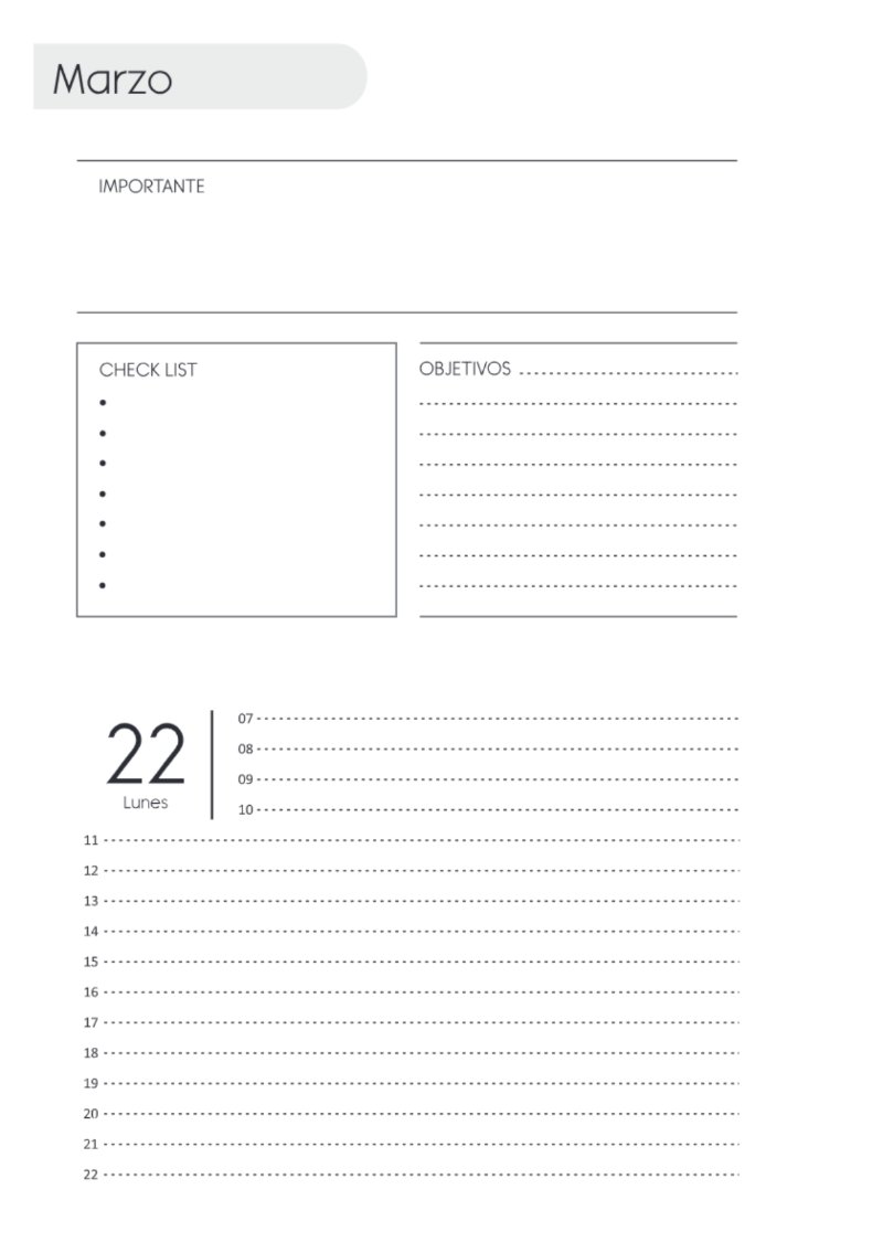 AGENDA DOS DIAS HORIZONTAL — page 68