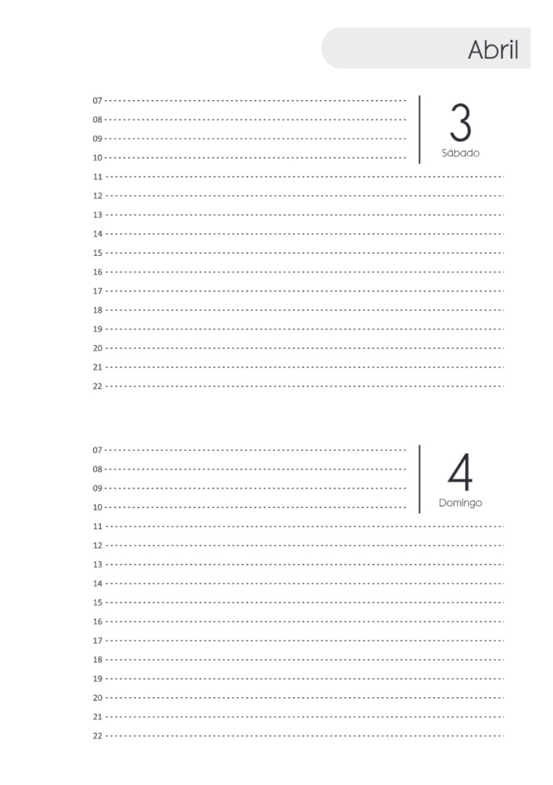 AGENDA DOS DIAS HORIZONTAL — page 79